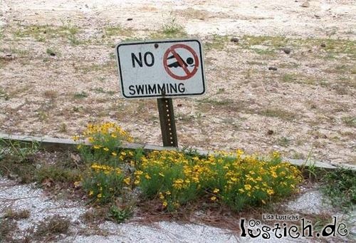 Schwimmen verboten