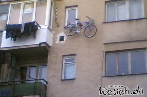 Fahrrad am Haus