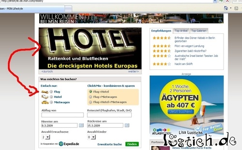Online buchen mit passender Werbung Online buchen mit passender Werbung