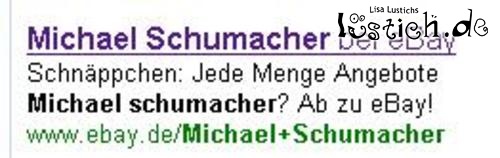 Michael Schumacher bei ebay