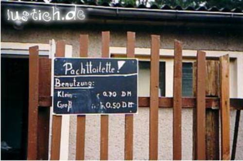 Toilettengebühren Toilettengebühren