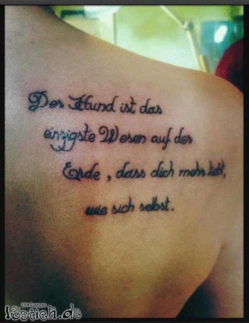 Schmerzhaftes Tattoo Bild lustich.de